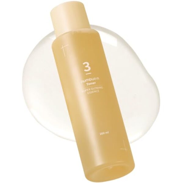 numbuzin No.3 Super Glowing Essence Toner | Skin Radiance, Pore Tightening, Skin Texture, Hydration | Fermented Ingredients, Niacinamide, Galactomyces | Korean Skin Care | 6.76 fl oz