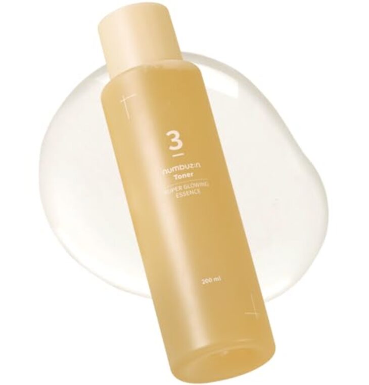 numbuzin No.3 Super Glowing Essence Toner | Skin Radiance, Pore Tightening, Skin Texture, Hydration | Fermented Ingredients, Niacinamide, Galactomyces | Korean Skin Care | 6.76 fl oz