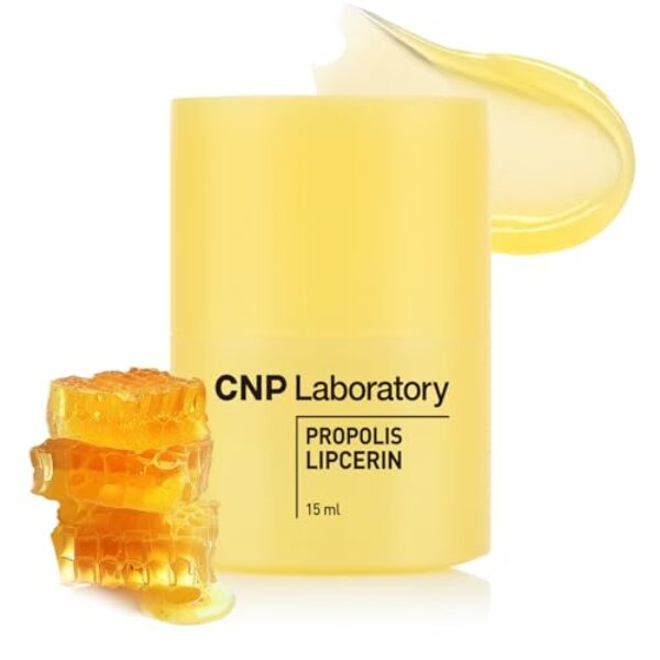 CNP Honey Lip Butter (0.5 fl.oz / 15ml) - Propolis Lipcerin™ Original, Hydrating Overnight Manuka Lip Balm & Mask, 12hrs Long-lasting Moisture, Gentle Exfoliation, Gifts for Women, Korean Skin Care