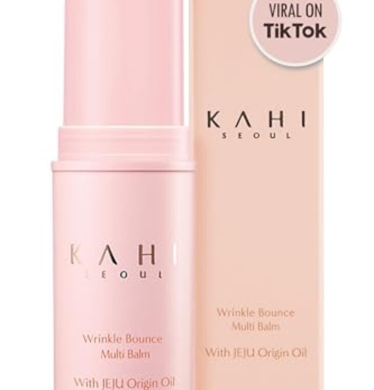 KAHI Wrinkle Bounce Multi Balm Facial Moisturizer | All-in-One Hydrating Lip Balm Eye Cream Neck Cream Make Up Base & Face Mist Moisture Balm Stick | Daily Face Moisturizer Stick (0.32 fl oz)