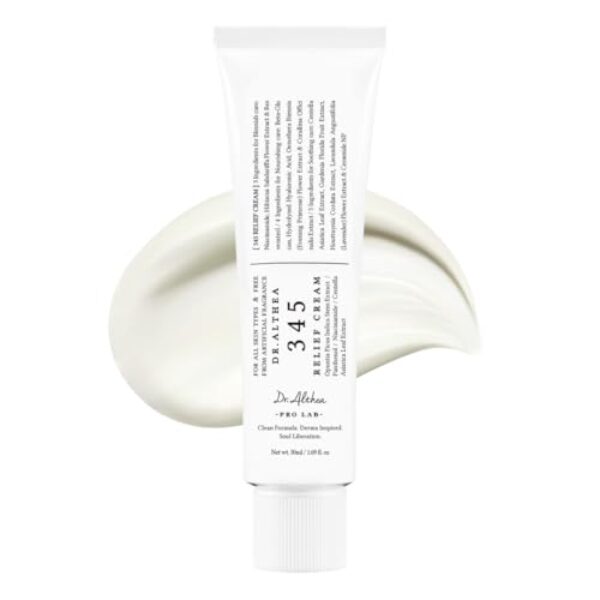 Dr.Althea 345 Relief Cream | Daily Face Moisturizer | Blemish Relief Care | Soothing Recovery & Moisture with Niacinamide, Panthenol | Korean Vegan Skincare for All Skin Types | 1.7 Fl Oz