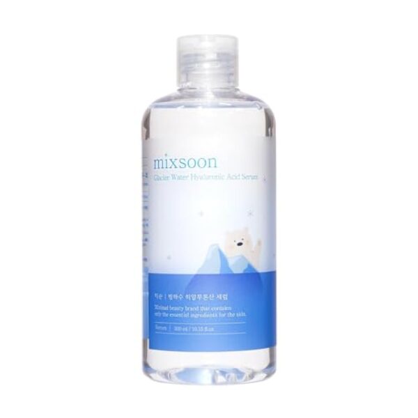 mixsoon Glacier Water Hyaluronic Acid Serum - Non-greasy Hydration Booster, Firming Facial Serum For Radiant, Dewy Skin - Korean Serum for Glass Skin - Mega-size (10.14 fl.oz / 300ml)