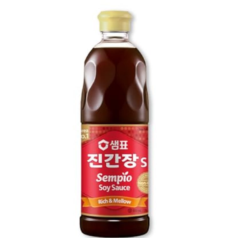 Sempio Soy Sauce Jin S (29.1fl oz) - Hearty Savory Flavor Enhancer, Authentic Korean Asian Cuisine. Kosher, Non-GMO