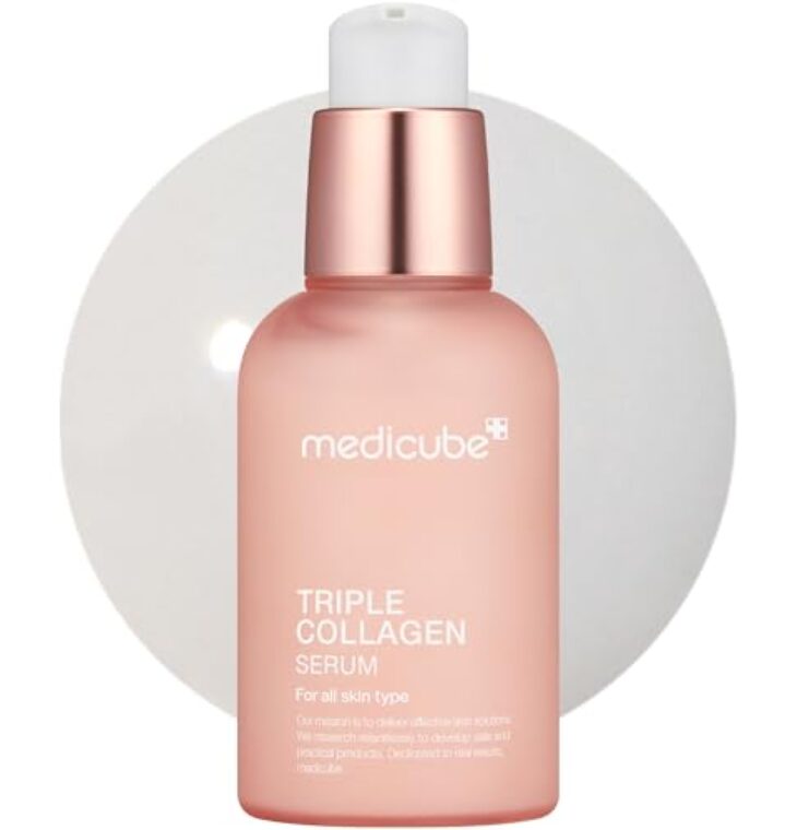 Medicube Triple Collagen Serum 1.85 fl.oz - Nourish dull skin with Triple Collagen Complex - A lightweight serum with Niacinamide and Hyaluronic Acid - Korean Skincare