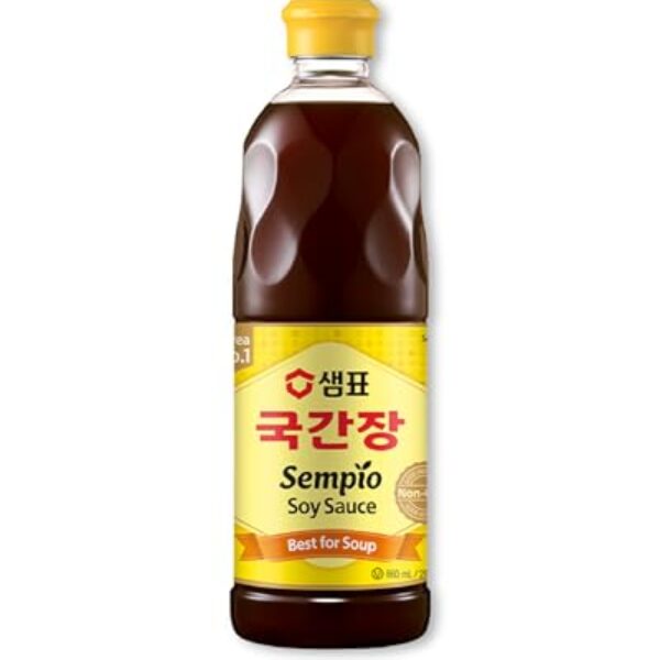 Sempio Soy Sauce for Soup (31.4fl oz) - Light, Savory Flavor Enhancer, Authentic Korean Asian Cuisine. Kosher, Non-GMO