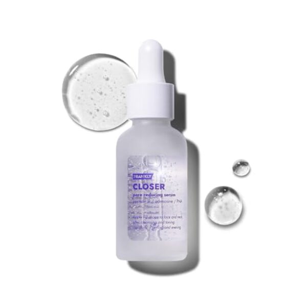 Frankly Closer Serum - Pore Minimizing, Anti-Aging, Elasticity, Hydration, Plump & Dewy Skin |9 Peptides, Vegan Collagen, PHA |Non-comedogenic & Derm Tested Korean Skincare |All skin types |1.01 fl.oz