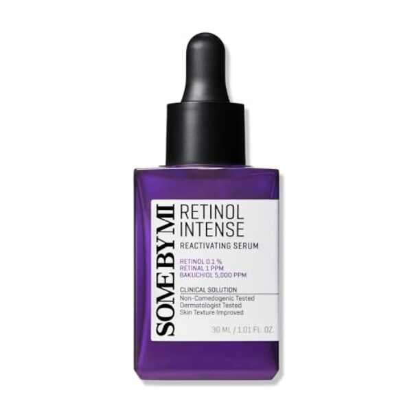 SOME BY MI Retinol Intense Reactivating Serum - 1.01Oz, 30ml - Mild Korean Retinol Serum for Post-Acne Mark - Bakuchiol Pore Minimizer for face Texture - Ideal for Retinol Beginners - Korean Skin Care