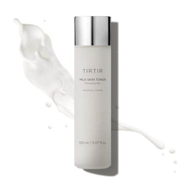 TIRTIR Milk Skin Rice Toner | Deep Moisturizing, Hydrating Toner for face, Niacinamide, Ceramide, Rice Bran Extract, Nature-Oriented Ingredients for Korean Skin Care, Vegan, 5.07 fl.oz.