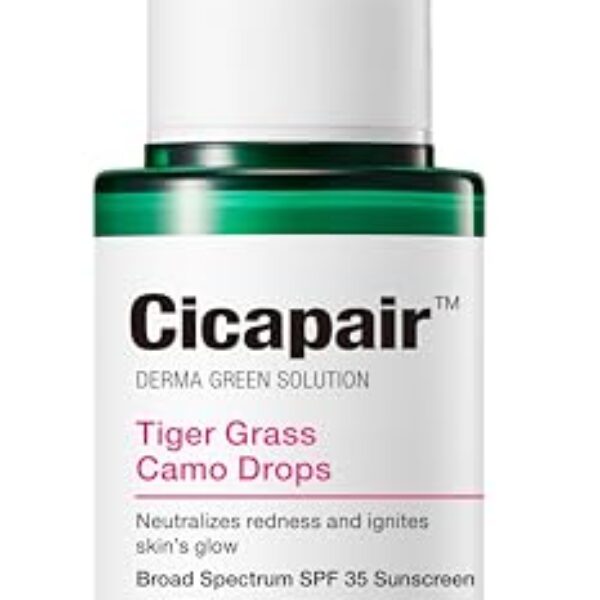 Dr.Jart+ Cicapair Tiger Grass Camo Drops Tinted Face Serum SPF 35 | Color Corrector | Korean Skin Care, 1.01 fl oz