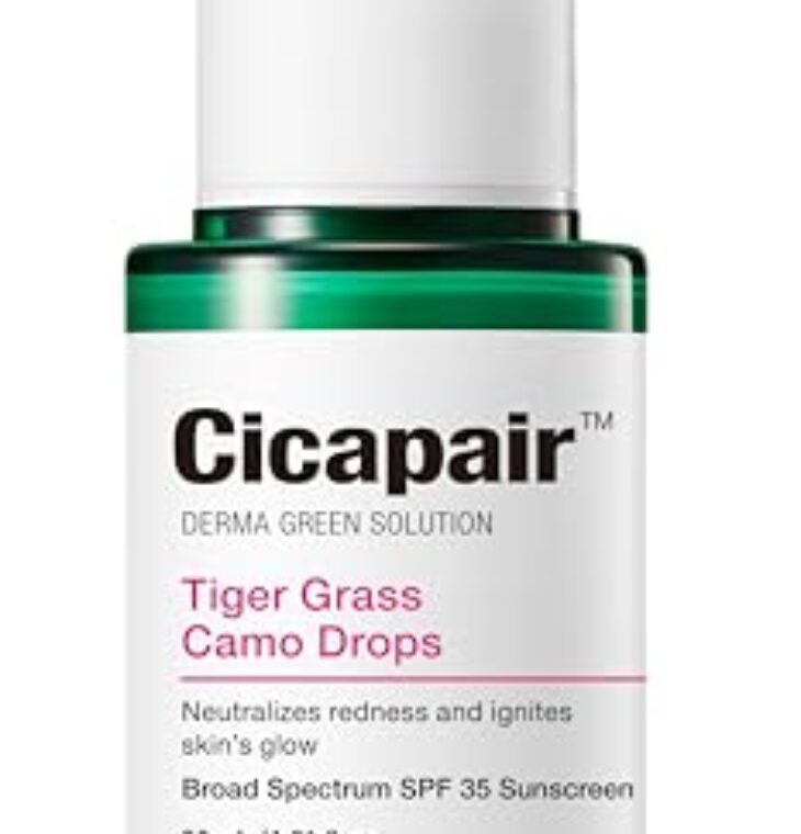 Dr.Jart+ Cicapair Tiger Grass Camo Drops Tinted Face Serum SPF 35 | Color Corrector | Korean Skin Care, 1.01 fl oz