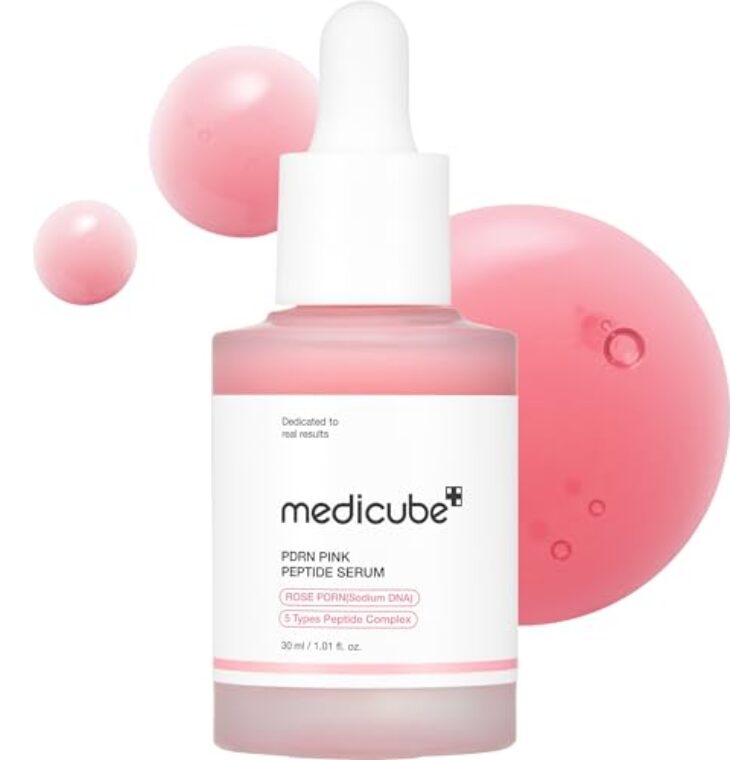 medicube PDRN Pink Peptide Serum, Pink glow serum, Peptide, Niacinamide, Hydrating & Moisturizing & Firming, Uneven Skin Tone, Korean Skincare | 1.01 fl.oz. (1.01 fl.oz., Rose PDRN (Vegan))