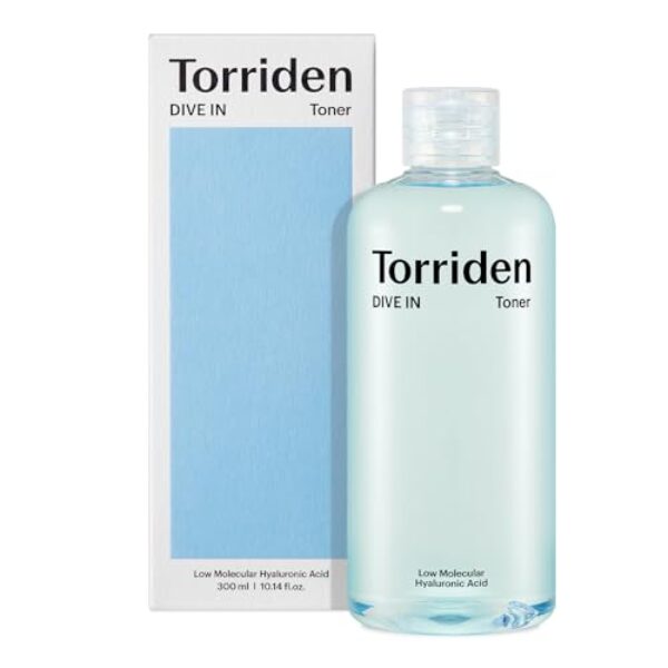 Torriden Dive-in Low-Molecular Hyaluronic Acid Toner 10.14 fl oz | Low pH Facial Toning Water That Hydrates and Moisturizes Sensitive, Dehydrated, Oily Skin | Vegan Korean Skin Care