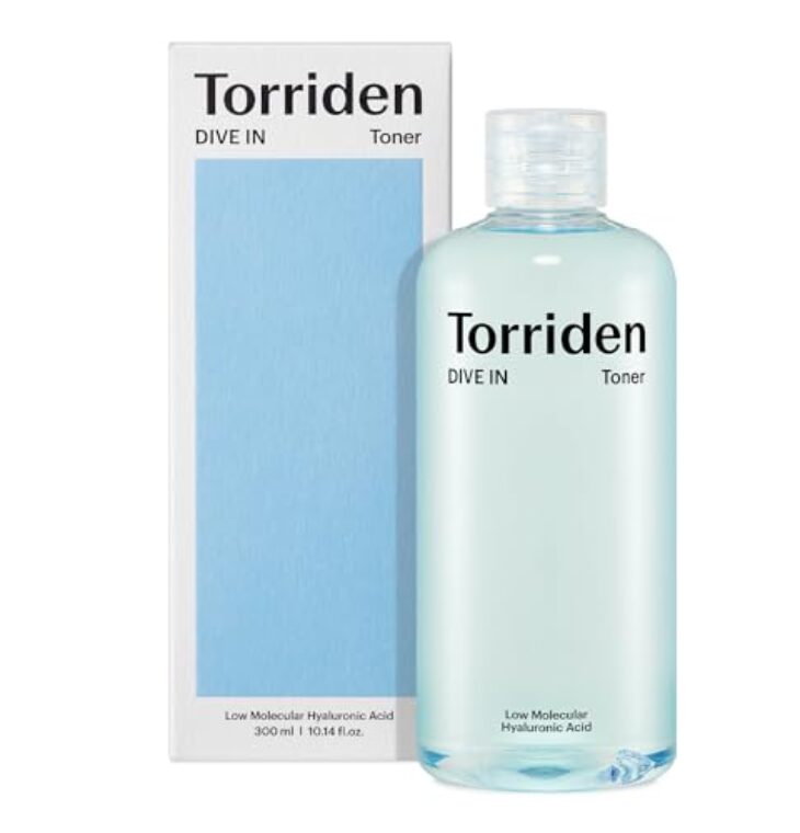 Torriden Dive-in Low-Molecular Hyaluronic Acid Toner 10.14 fl oz | Low pH Facial Toning Water That Hydrates and Moisturizes Sensitive, Dehydrated, Oily Skin | Vegan Korean Skin Care