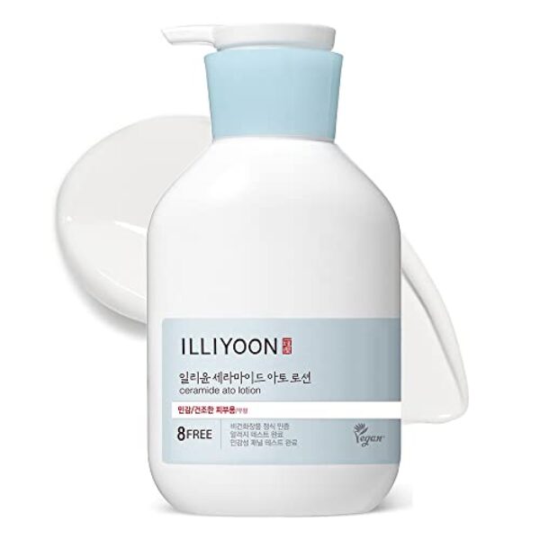 ILLIYOON Ceramide Ato Lotion 528ml(17.85oz) | Daily Moisturizing Lotion for All Skin Types | Deep Moisturizing and Soothing Effect | Korean Skin Care