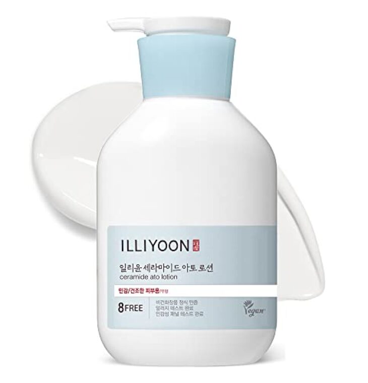 ILLIYOON Ceramide Ato Lotion 528ml(17.85oz) | Daily Moisturizing Lotion for All Skin Types | Deep Moisturizing and Soothing Effect | Korean Skin Care