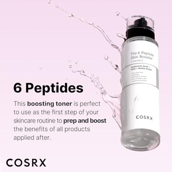 COSRX 6X Peptide Collagen Booster Toner Serum, Niacinamide & Hyaluronic Acid Skin Renewal Boosting Facial Essence for All Skin Types, Korean Skin Care, Paraben Free, 150mL/5.07 Fl.Oz