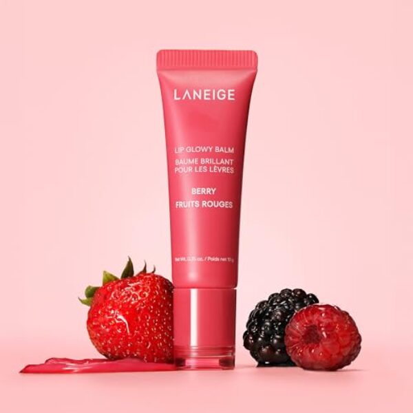 LANEIGE Lip Glowy Balm Berry: Hydrate, Glossy, Lightweight, Moisturize & Tint with Shea Butter (Packaging May Vary)