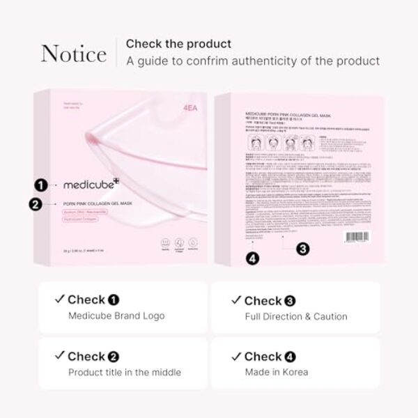 Medicube Salmon DNA PDRN pink collagen jelly gel mask | overnight face mask for glass glow skin- elasticity, hydrating, firming and moisturizing | korean skincare, 28g, 4ea