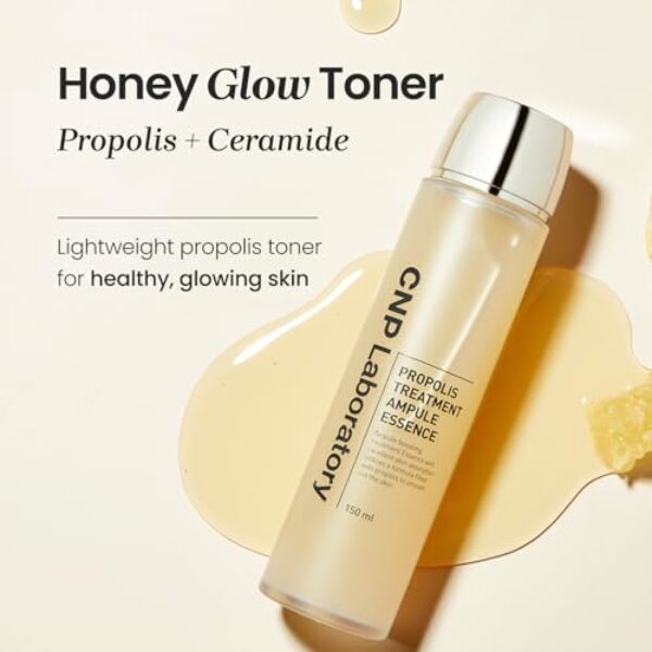 CNP Honey Ceramide Toner (5.07 fl. oz) - Hydrating Centella Glow Booster with Propolis Extract & Hyaluronic Acid, Soothing, Nourishing, for Glass Skin, Gifts for Women, Korean Skin Care