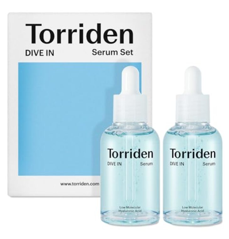 Torriden DIVE-IN Low-Molecular Hyaluronic Acid Serum, 1.69 fl oz (2 Pack) | Deep hydration for dry skin type | Vegan, Clean, Cruelty-Free Korean Skin Care