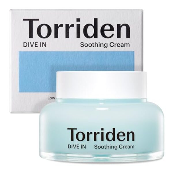 Torriden DIVE-IN Hyaluronic Acid Soothing Cream 3.38 fl oz | Revitalizing Facial Moisturizer for Sensitive, Dry Skin | Fragrance-free, Alcohol-free, No Colorants | Vegan, Cruelty-Free