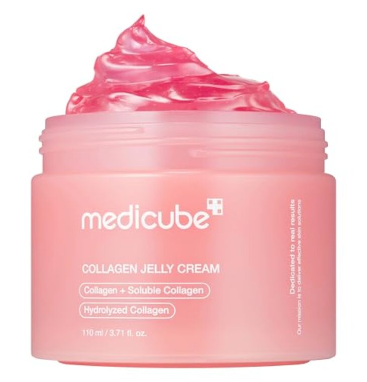 Medicube Collagen Jelly Cream- Niacinamide & Freeze-Dried Hydrolyzed Collagen - Boosts skin's barrier hydration and gives 24h Glow & Lifted Look - No artificial color, Korean skincare (3.71 fl.oz.)