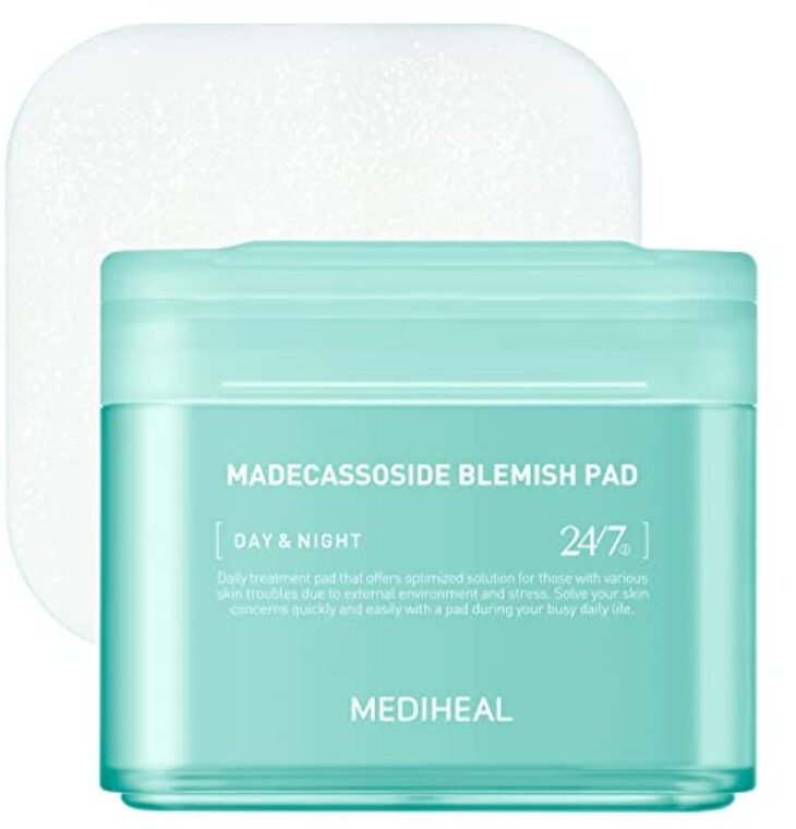 MEDIHEAL Madecassoside Cotton Facial Pads - Toner Pads with Centella Asiatica to Improve Uneven Skin Tone - Vegan Face Gauze Pads, 100 Pads