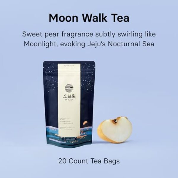 OSULLOC Moon Walk Tea (Korean Pear Flavor) | Premium Blended Tea Bag | Sweet Fruit Tea | 20 Count, 1.27oz