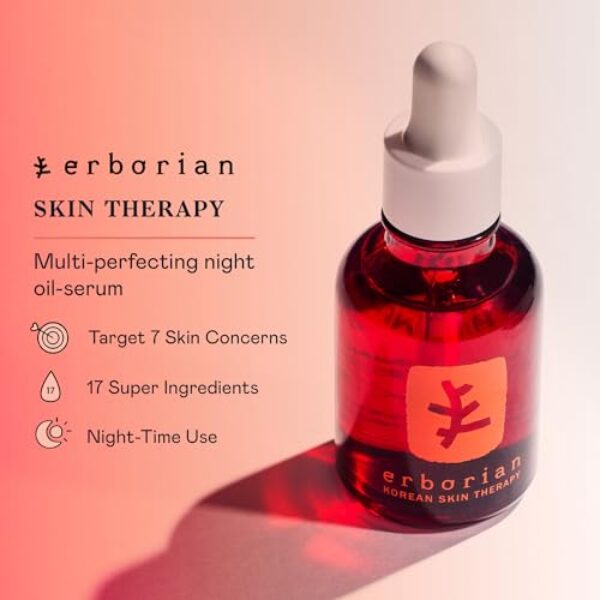 Skin Therapy Multi-Perfecting Bi-Phase Night Oil-Serum - Supercharged With 17 Ingredients -Targets 7 Skin Concerns- Improves Appearance of Fine Lines, Skin Texture and Complexion Evenness (0.33 Fl Oz)