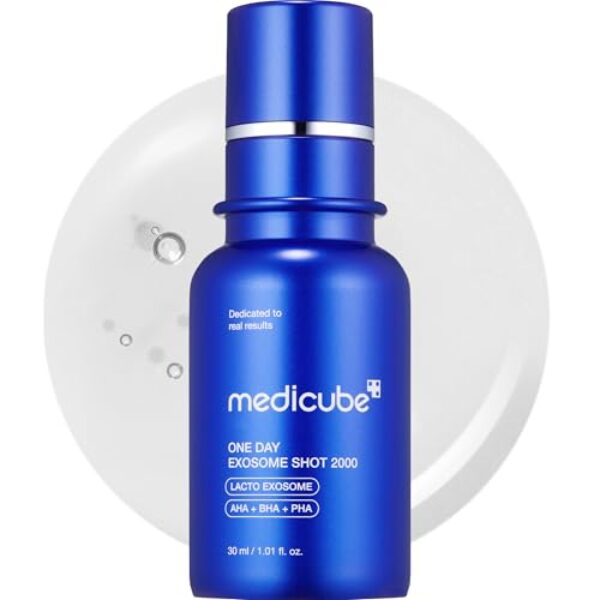 Medicube Zero Exosome Shot 2,000 PPM Spicule Facial Serum | Liquid Skin Booster Serum | Exosome, AHA+BHA+PHA | Pore Care, Dead Skin Cells, Skin Texture | Korean Skin Care 1.01 fl.oz