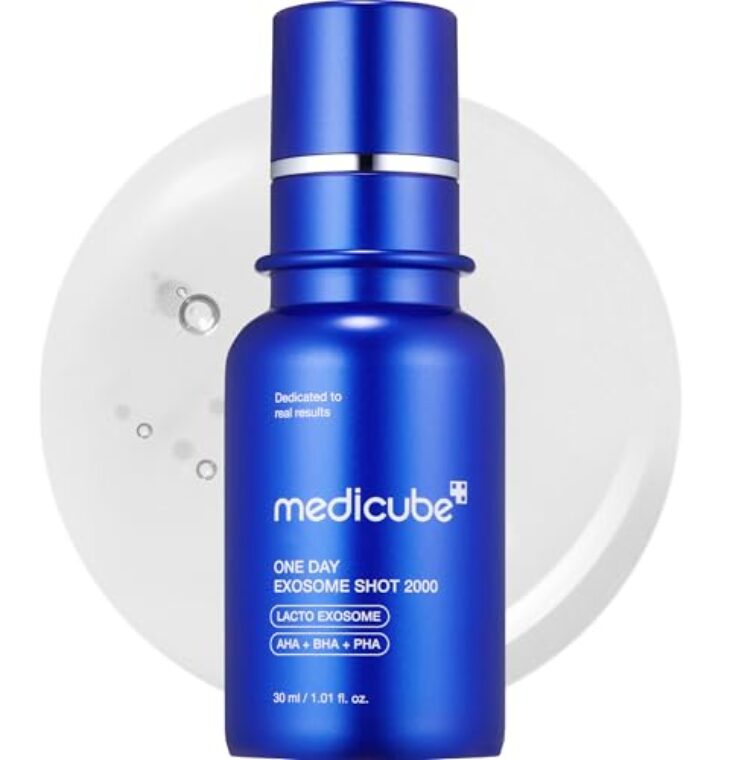 Medicube Zero Exosome Shot 2,000 PPM Spicule Facial Serum | Liquid Skin Booster Serum | Exosome, AHA+BHA+PHA | Pore Care, Dead Skin Cells, Skin Texture | Korean Skin Care 1.01 fl.oz