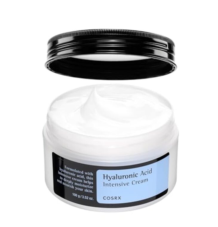 COSRX Hyaluronic Acid Moisturizing Cream, Long-lasting Hydration, Rich Moisturizer for Sensitive Skin 3.52 oz / 100g, Korean Skin Care, Animal Testing Free, Parabens Free