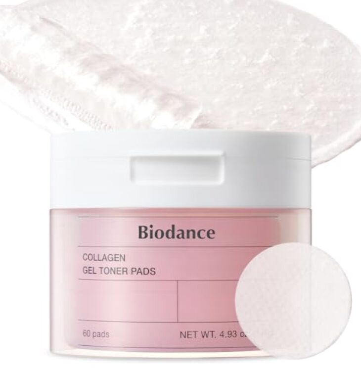 Biodance Collagen Gel Toner Pads | Pore Perfecting, Improving Elasticity, Korean Toner Pads for Sensitive Skin | 4.93 fl.oz.(140g), 60Pads