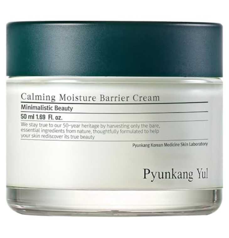 Pyunkang Yul [PKY] Calming Moisture Barrier Cream Instantly Soothes Sensitive Skin, Hyaluronic Acid & Ceramide for Hydration, Vegan, Korean Skincare (1.69 Fl. Oz, 50ml)