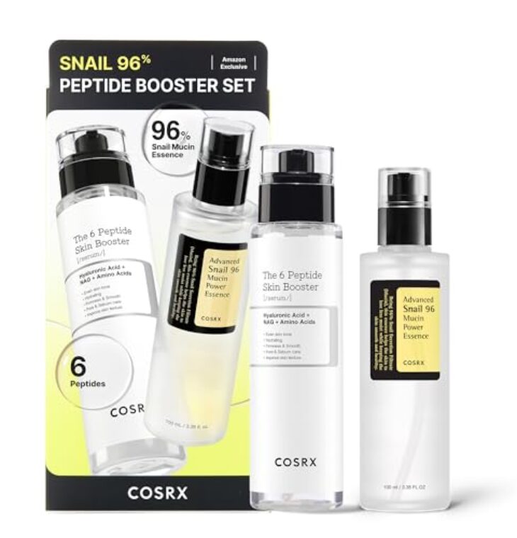 COSRX Snail Mucin 96% Peptide Booster Set - Amazon Exclusive - Korean Skin Care, Gift Sets, Stocking Stuffers for Women, Advanced Snail Mucin Serum, Face Serum