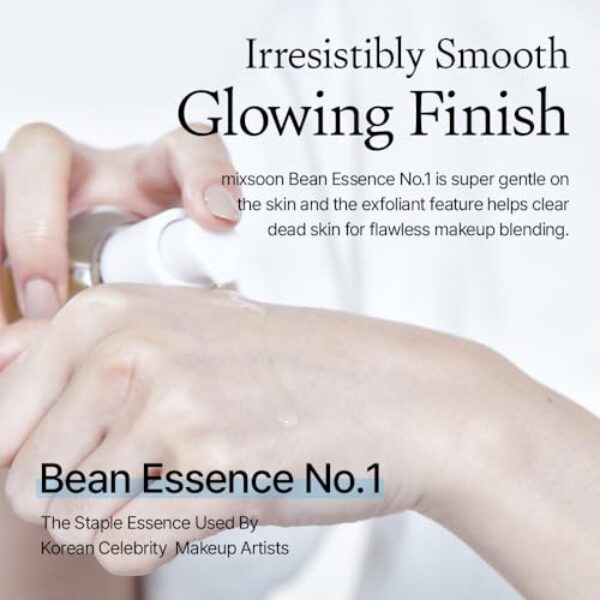 mixsoon Bean Essence, Vegansnail, Exfoliating Essence for face, Hydrating Korean Skin Care,Glassskin 1.69 fl.oz/50ml