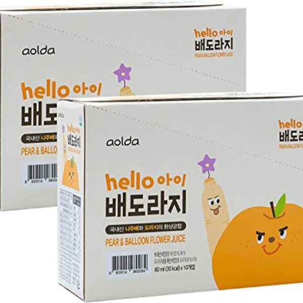 Korean Pear and Bellflower Root Juice [ 배도라지즙 ] All Natural Juice For Kids, 2.7 Fl Oz Bags (Pack of 20)