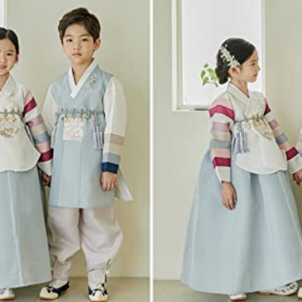 OUJIN I Mutil Colored Sleeves D.Sky Hanbok Boy Hanbok for 100days~15y/o Korean Traditional Dress Baby Boy Kids Hanbok (as1, Age, 3_Months)