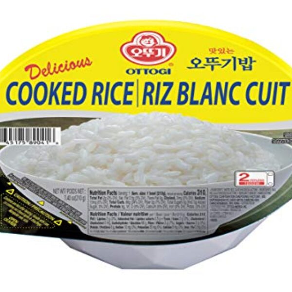 [OTTOGI] Delicious COOKED RICE, Gluten free, Microwavable instant cooked rice, Precooked ready to eat container (7.40oz., 12 count)