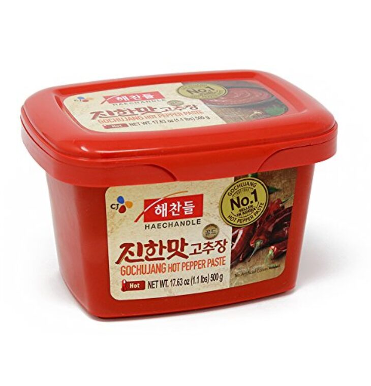 CJ Haechandle Gochujang - Hot Pepper Paste, Korean Traditional Fermented Jang, Made with Red Hot Chili Peppers, Sweet & Spicy Flavor, 1.1 Lb (Pack of 1)