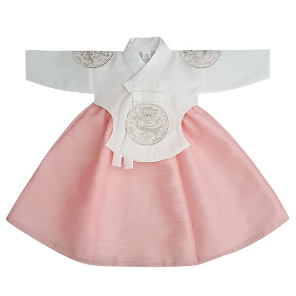 Korean Hanbok Baby Girl Hanbok 100days 12month Korean Traditional Dress Girl Hanbok Korean Dress Baekil Dol Hanbok 4colors (as1, Age, 3_Months, Peach)