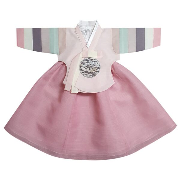 OUJIN I Korean Baby Girl Hanbok for 100~15y/o l.Pink Long Girl Hanbok Baby Kids Korean Hanbok Traditional Dress (as1, Age, 3_Months)