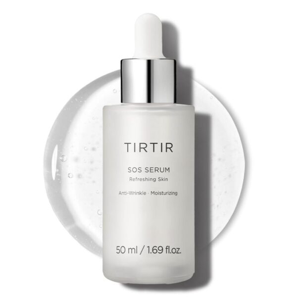 TIRTIR SOS Serum - Radiant Glow Boosting Face Serum - Plumping, Anti Aging, Hydrating - Visibly Smooth and Glowy Skin - Fragrance Free Serum for All Skin Types, 1.69 fl.oz.