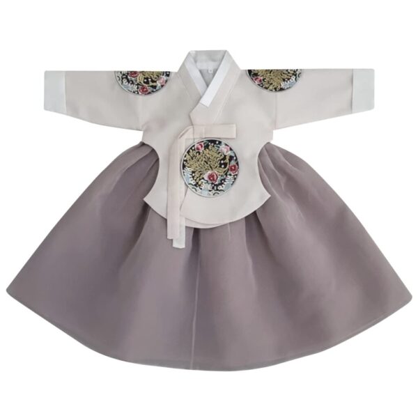 OUJIN I Korean Baby Girl Cocoa Hanbok for 100days~10y/o Girl Baby Kids Hanbok Korean Traditional Dress (as1, Age, 1_Year)