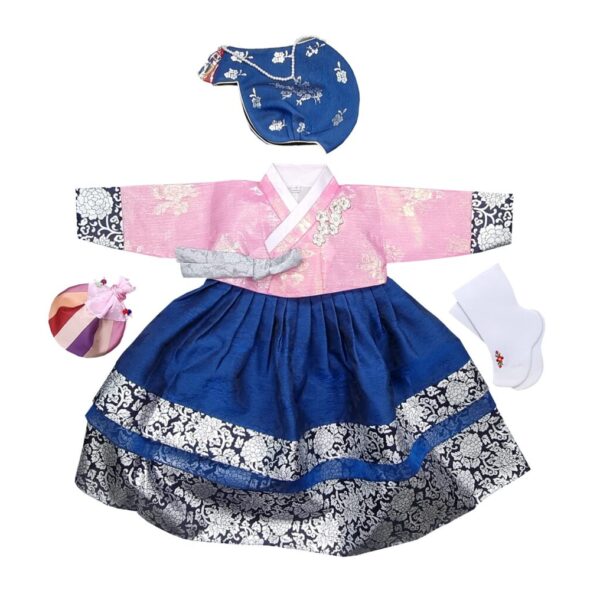 hanbok store Pink Hanbok Baby Girl Korea Traditional Clothing First Birthday Party Dol Party Celebration OSPG01, Medium